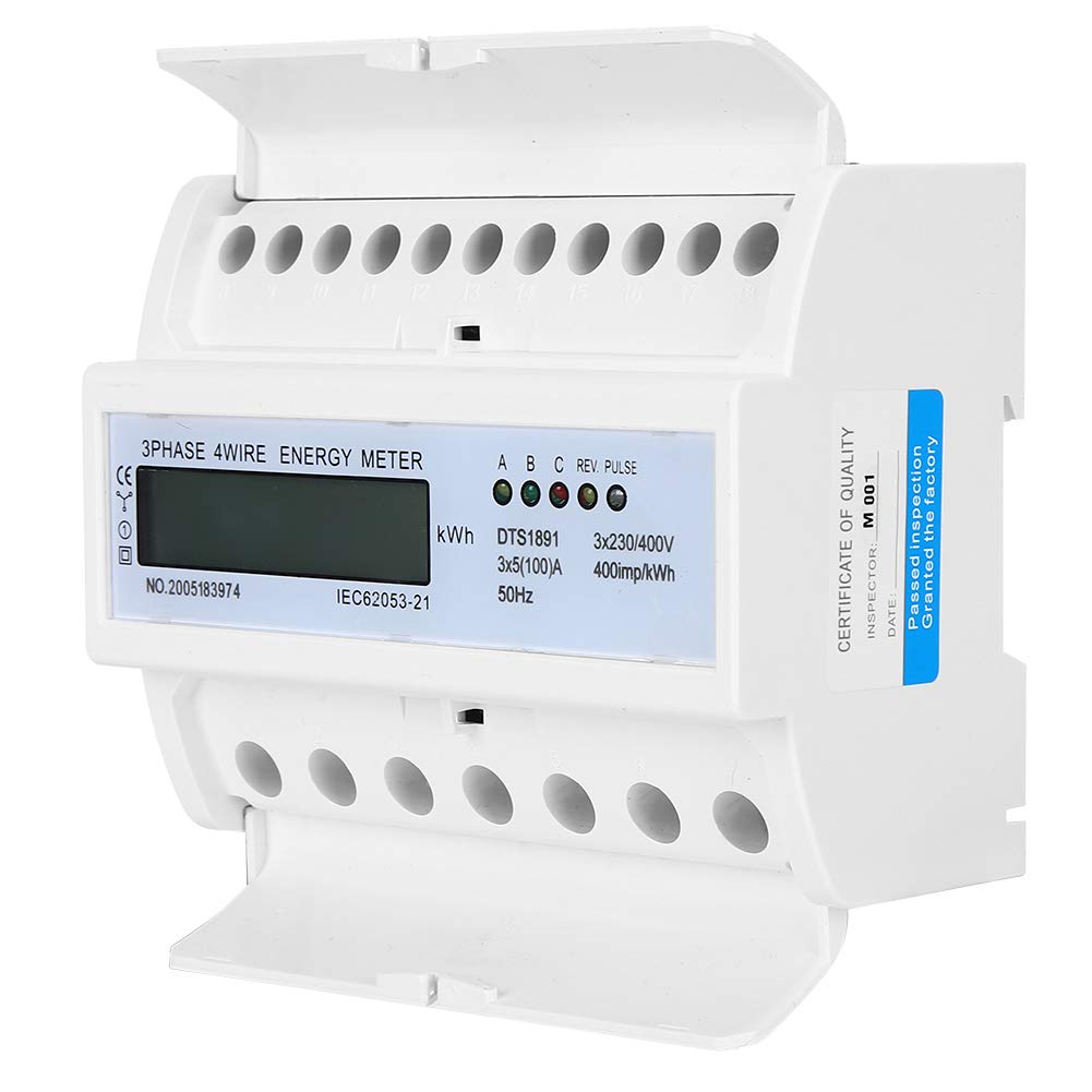 Buy Din Rail Energy Meter, 35mm Standard DIN Rail 3Phase Meter, High