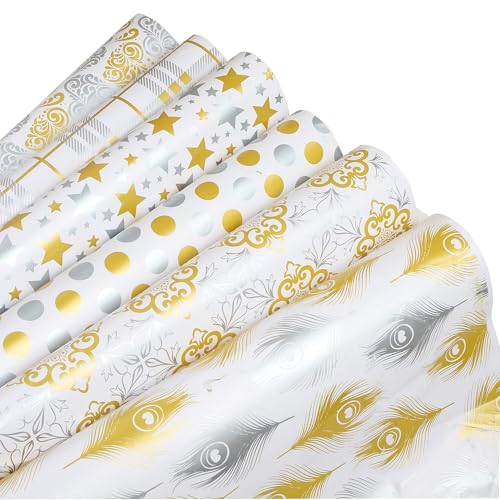 OFIXO (MD4) Hoja de papel de regalo de diseño premium, rollo de papel de regalo, hojas de papel de regalo, papel de rap para cubierta de regalo, materiales de embalaje de regalo, hoja de papel para