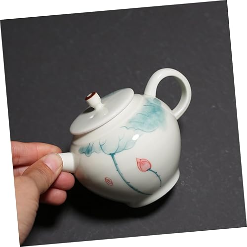 Miniatura 3 de Tetera de loto hecha a mano 5.1 fl oz de cerámica Kung Fu tetera adecuada para oficina en casa