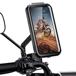 ENONEO Motorfiets telefoonhouder volledig waterdicht 360 ° rotatie motor telefoonhouder anti-shake motorfiets telefoon…
