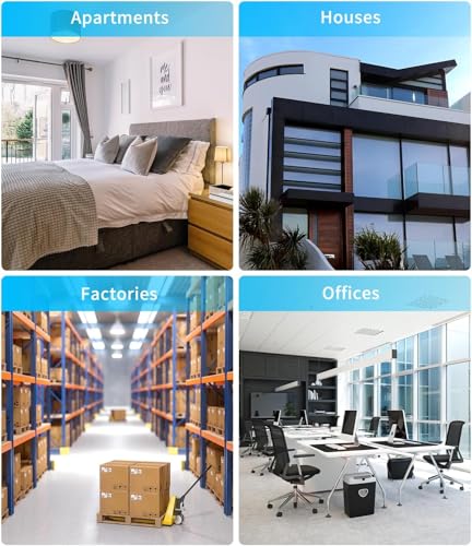 Image of YAYUSI Waterproof Wireless Doorbell, Door Bell 1 Transmitter and 2 Receiver, 5 Volume Levels, Silent Mode, 60 Melodies, 300 Meters Range LED Indicator for Home, Offices, Hotels