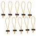 Foto&Tech 10-Pack Multipurpose Extra Thick Toggle Tie/Cable Tie and Organizer Adjustable/Elastic Loop/Instant Clutter Killer/Tangle Tamer/Cable Management for Cord & Cable Reusable (Orange)