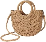 YouNuo Sac de paille pour les femmes, Summer Beach Tote Purse, Raffia Woven Bags, Sac à main pour les vacances