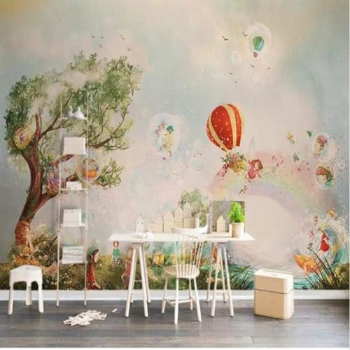 Papel pintado retro de globos para pared de salón y dormitorio infantil de 200x140cm 2