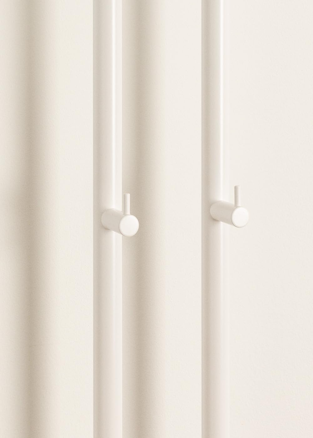 CREATE / Warm Towel Tube/Portasciugamani Elettrico 2 Barre Bianco/Design Verticale, 150 x 13 cm, 2 impostazioni Temperatura, Timer, Acciaio Inossidabile, 120 W