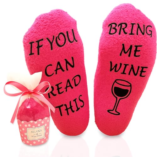 Image of Birthday Gifts for Women “If You Can Read This Bring Me Socks ” Gifts for Her Funny Cupcake Socks - Warm Fluffy Women Mum Friendship Christmas Stocking Filler