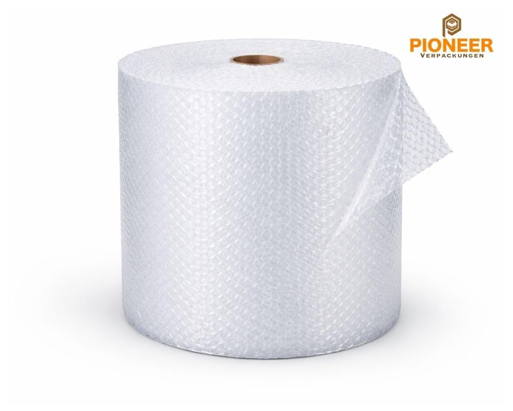 Luftpolsterfolie 50 cm x 100 m auf Rolle | 75 My Extra Stark & Reißfest | Noppenfolie Weiß | Noppendurchmesser 10 mm | Polsterfolie für Umzug & Versand (2)