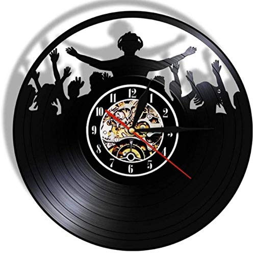 Pub Bar Mix DJ Ballsaal Schallplatte Wanduhr Personalisierte 12   Disco Tanzraum Wandkunst dekorative Vintage handgefertigte Uhr