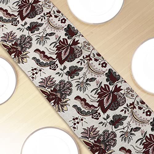 Image of HOKIPO Cotton Jacqaurd Table Runner 12x72 Inches (IN-532-D4)