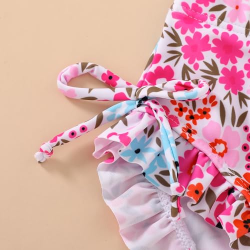 Image of HAPPYMA Baby Swimsuit Toddler Girl Bathing Suit Summer Stripe Bikini Set Beach Two Piece Swim Wear