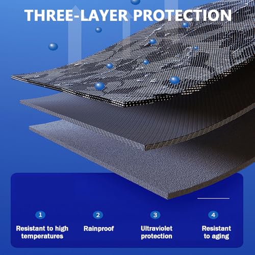 Tissu de remplacement pour auvent rétractable usé : couverture de pare-soleil imperméable
