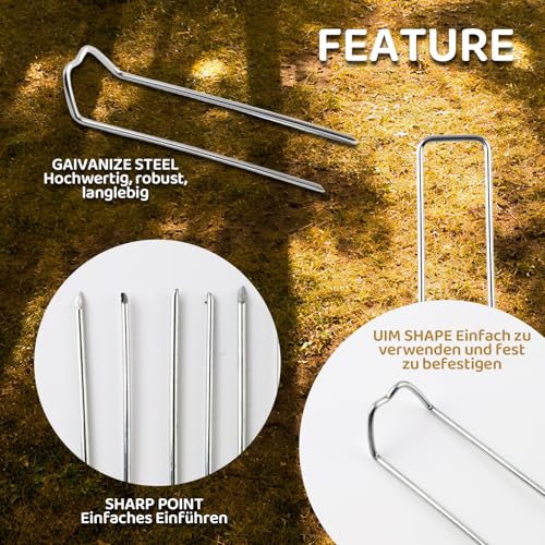 120 Stück Stecknadeln – 4,6 cm U-förmig & 4,3 cm M-förmig – Farnnadeln für Zimmerpflanzen, Strohkränze, Bastelnadeln zum Nähen, für Stecknadeln, Blumengestecke für Feiertage, DIY-Projekte