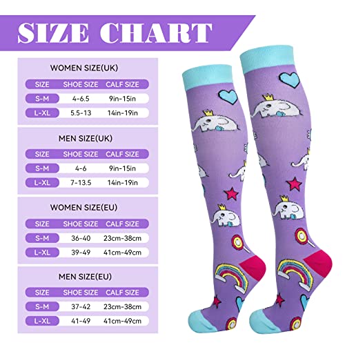 LEOSTEP Compression Socks for Men & Women (4Pair) Non-Slip Long Tube Stocking Ideal for Running,Travel,Flight - Image 2