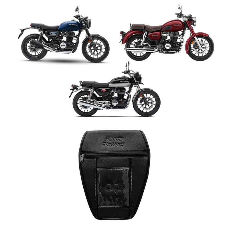 Image of Tank Cover | Tank Bag | Tank Pouch with Water Proof Cover Compatible with Honda H'ness CB350 | CB350 | RS CB350 (Black) (Pack of 1)