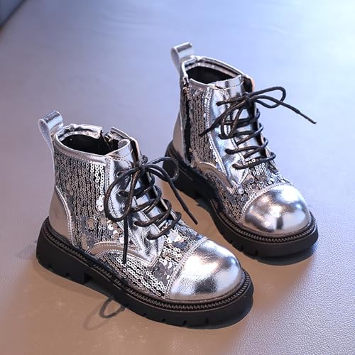 IWIHMIV Girls Ankle Booties Toddler Girl Winter Shoes Toddler Girls Ankle Boots Little Kid Outdoor Booties Leather Comfort Shoes3