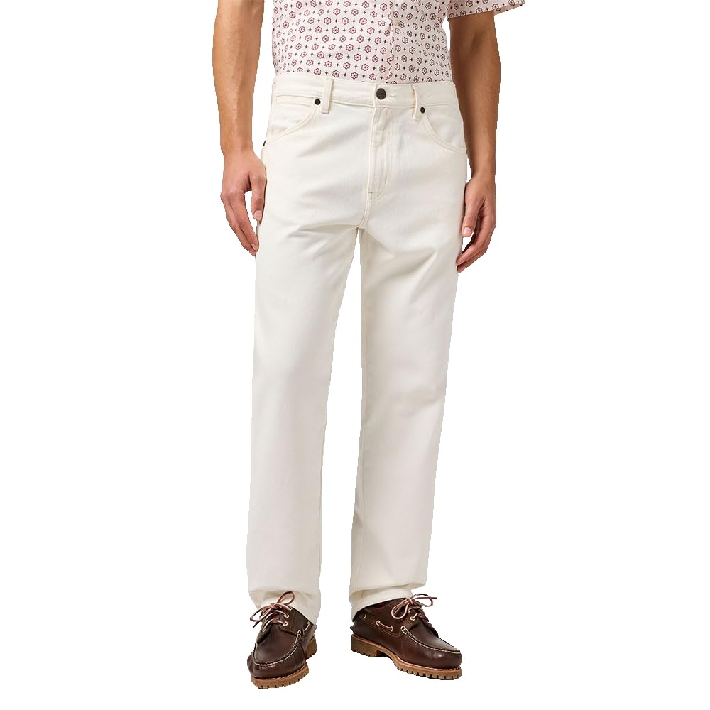 Wrangler Men's Frontier Jeans, White, 32 W/32 L