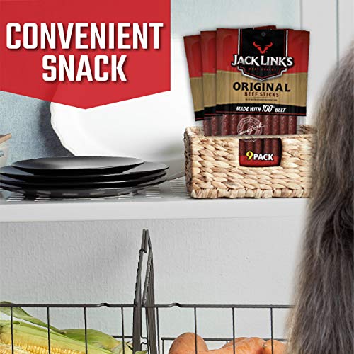 image for Jack Links Beef Snack Sticks, Original, 27 Count (Pack of 3, 7.2 oz. B