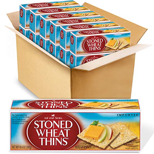 Red Oval Farms Stoned Wheat Thins Crackers, 12 - 10.6 oz Boxes