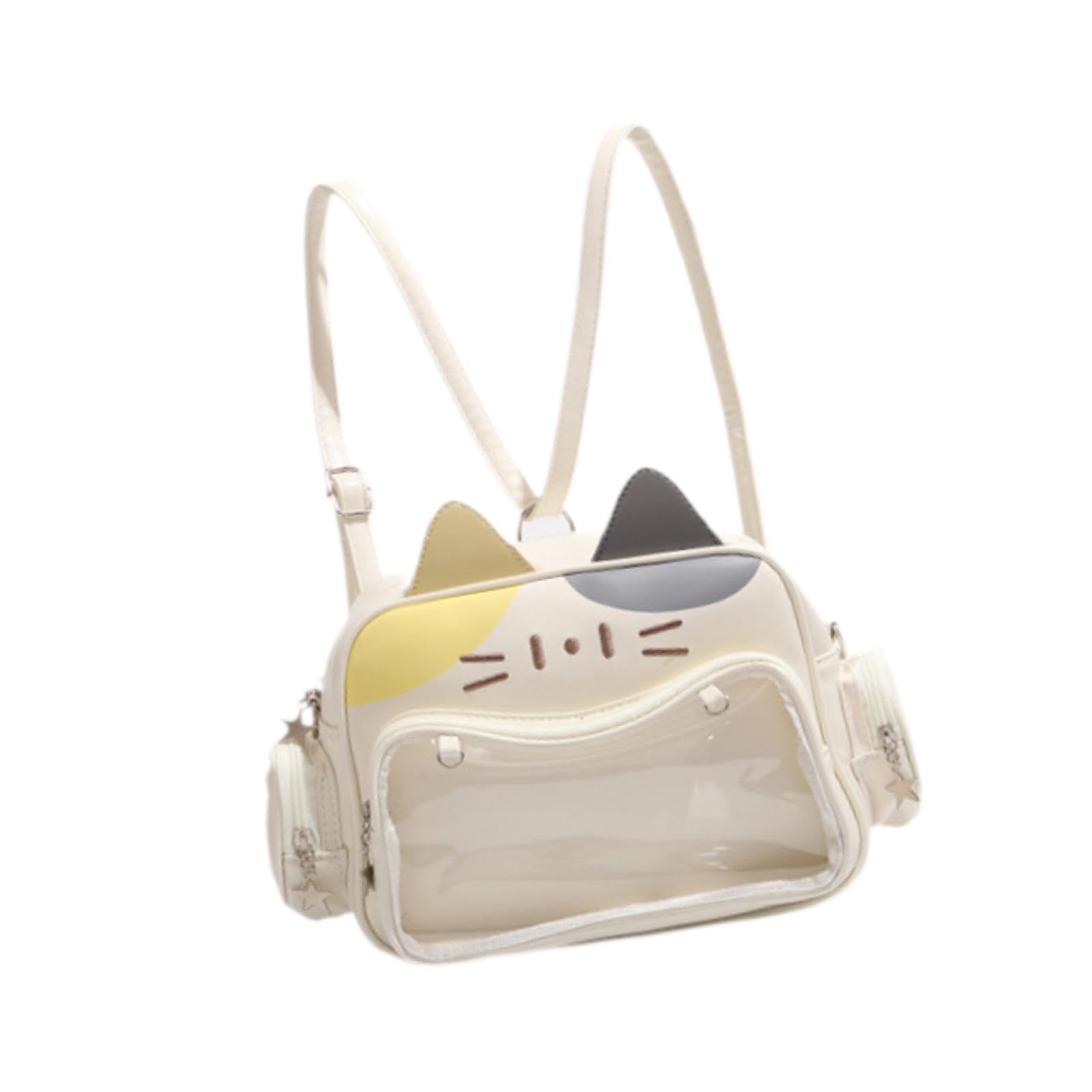bnf cat ita bag portable pin display backpack for halloween girls party | 【size】: the backpack measures. the front pocket can also display your favorite dolls, badges.