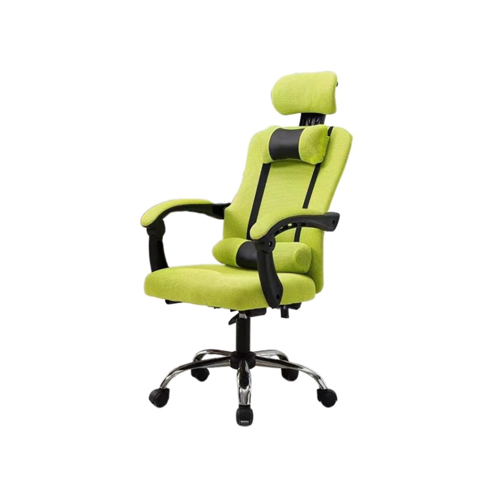 Fotel gamingowy, krzesła biurowe do biura domowego, krzesło obrotowe do biura komputerowego, krzesło do domu, krzesło obrotowe do e-sportu, siatka, ergonomiczny fotel pod,Green No pedal