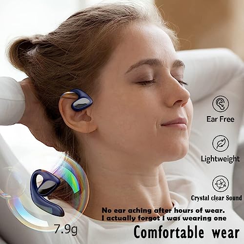 Image of Over Ear Wrap Around Earbuds Bone Conduction Open Ear Headphones Running Sport Workout Wireless Earbuds Gaming with Earhooks Mic Gym Sports Gaming Ear Buds Running Workout Bluetooth Earbud