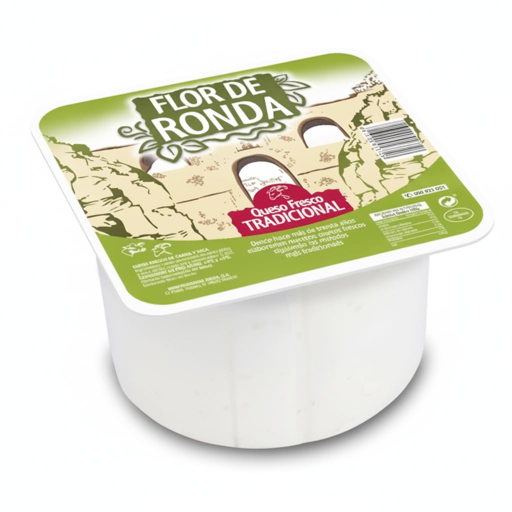 Queso Fresco Tradicional de Mezcla (55% Cabra, 45% Vaca) - Formato Familiar 1 kg - Origen España - Sin Gluten y Sin OMG - Ideal para Ensaladas y Postres - NEXU