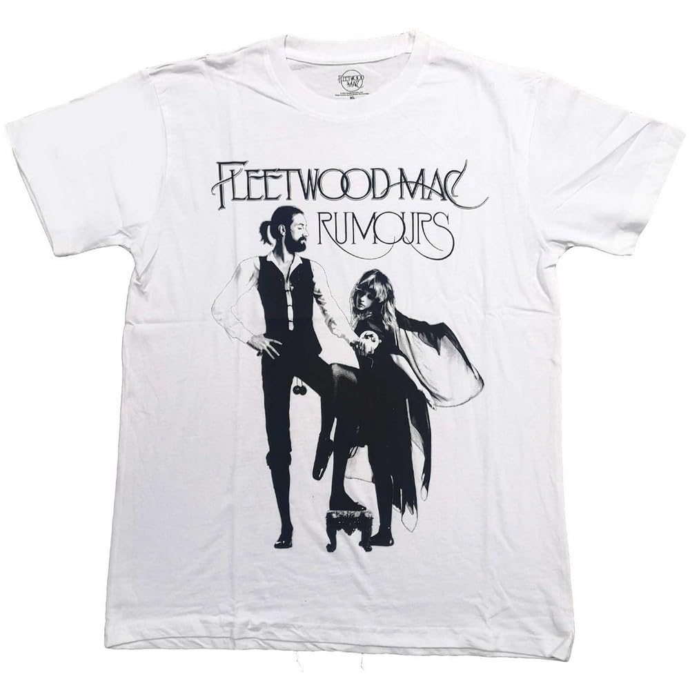 Fleetwood Mac T Shirt Rumours Band Logo Official Unisex White XXXXL