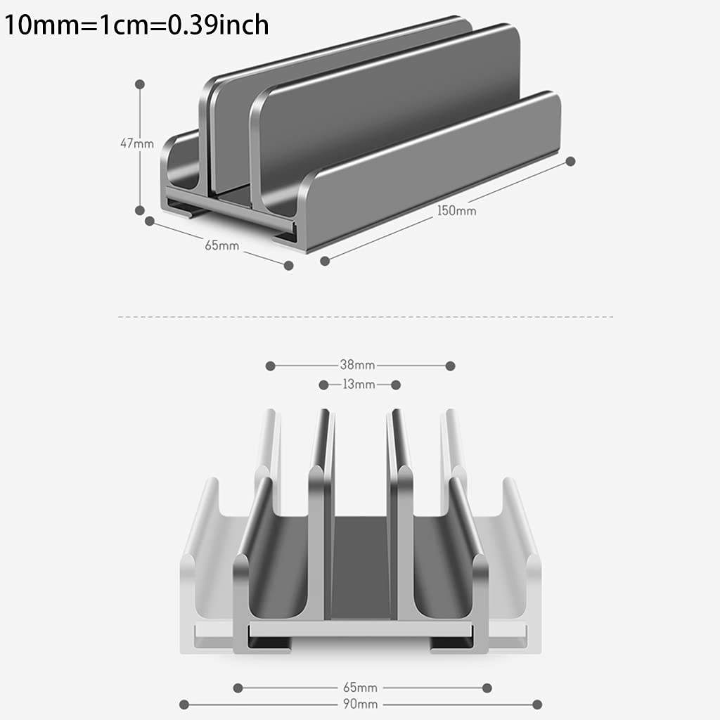 Supporto per computer portatile in lega di alluminio Supporto Dock regolabile Staffa di raffreddamento verticale Supporto per notebook desktop multi-slot Supporto per notebook verticale