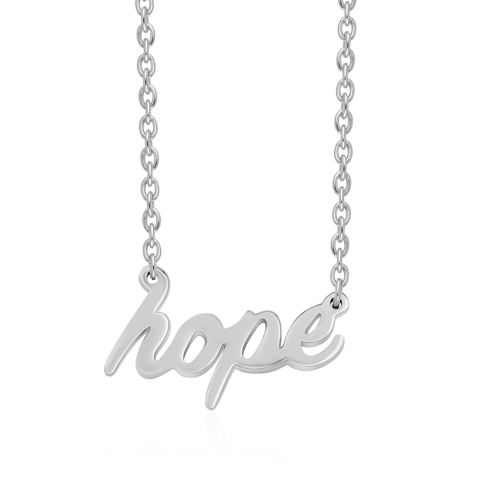 Ornate Jewels 925 Silver HOPE Pendant Necklace with 18 Inch Chain for Women and Girls Trendy Stylish Neckwear Jewellery (B08THP2WZ9) Amazon Price History, Amazon Price Tracker