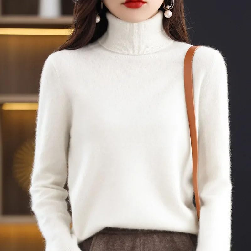 Women's Cashmere Cropped Sweater - 2025 Autumn Winter Soft Knit Top Loose-Fit Pullover2