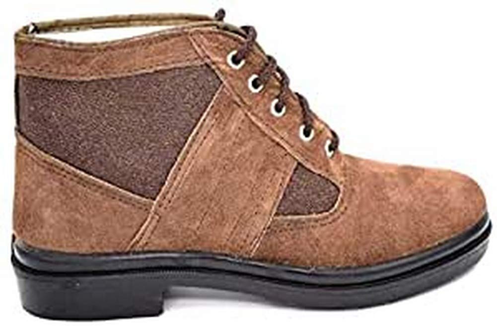 Bota Trabajo Lona Serraje MARRÓN para Hombre CANOS 058 Piso Goma