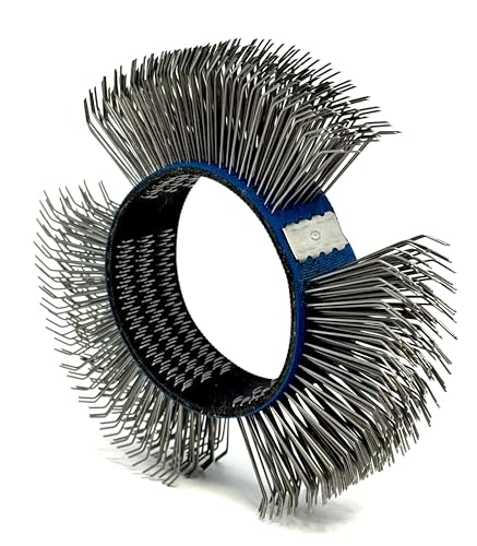 Image of Abrasive Wire Wheel Belts, Bristle Blasting Tool for Surface Blaster,1 Pcs | 0.5mm Carbon Spring Steel, Metal Blaster Clearing, Bristle Blasting Wheels, Rust removal, Medium Type, 23mm width