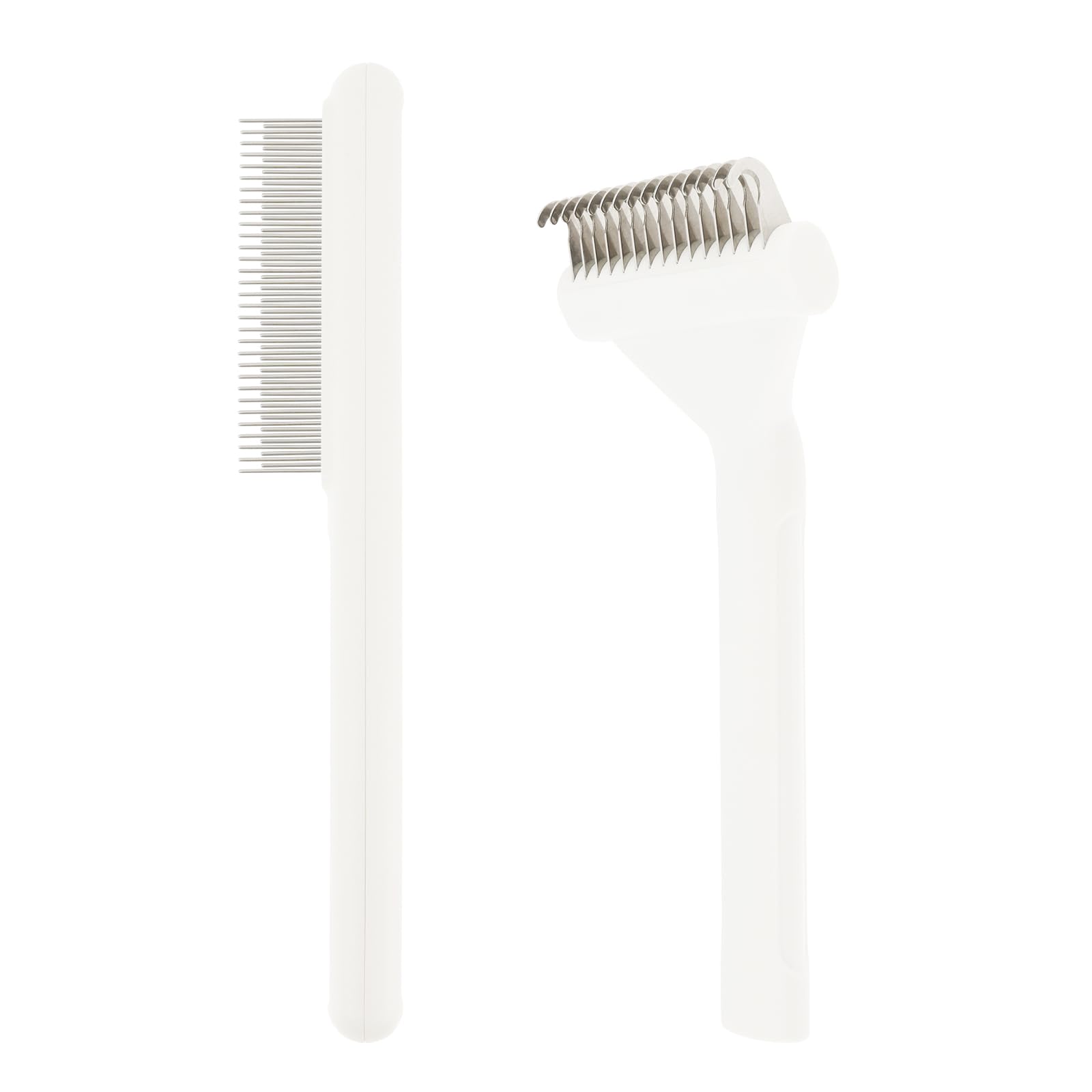 KTZCTPCA 2Pcs Cat Brush, Pet Deshedding Tools Knotting Comb for Dogs, Cats, Puppies, Cats Shedding Set, Deshedder Grooming Combs, Easy to Use Shedding Tool for Long and Short Haired Pets