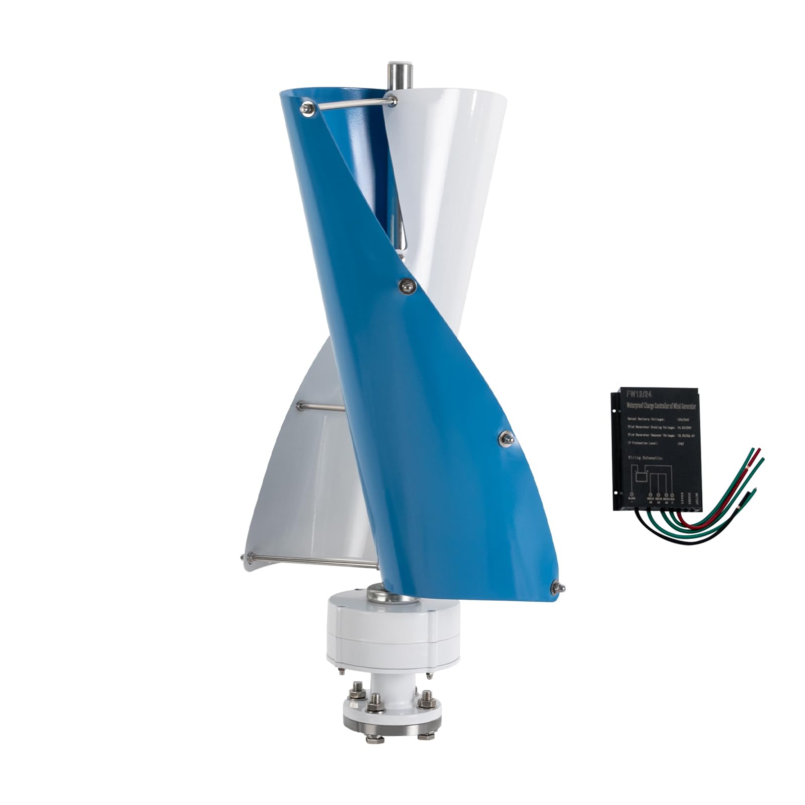 Generatore eolico verticale, 100 W, turbine eoliche con centralina, generatore di turbine eoliche per casa, affari e alimentazione industriale, silenzioso