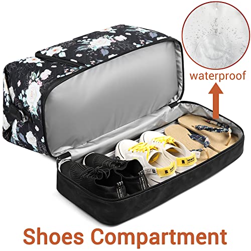 Travel Weekender Bag for Women, Overnight Bag with Shoe Compartment, Oversized Travel Duffel Bag Carry On Tote with Trolley Sleeve 21" for Weekend Travel Business Trip3