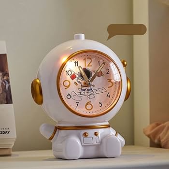 Amazon.co.jp: 宇宙飛行士の形の目覚まし時計、男の子と女の子のための