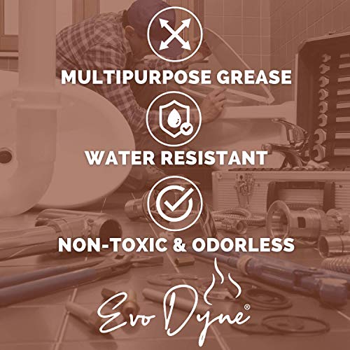 Silicone Grease (8Oz), Silicone Paste | Plumbers Grease | Made In Usa - Multi-Purpose Silicone Lubricant For Faucet Stems, Valves, Cartridges & Diy Projects #TOP2