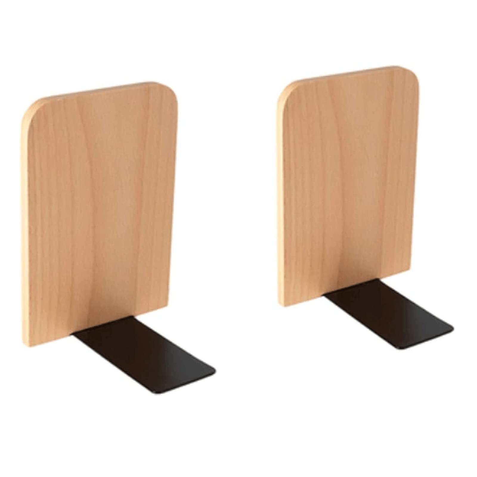 Sujetalibros Decoración Sujetalibros decorativo de madera, sujetalibros con Base de Metal, 12X17cm, tapones para libros para trabajos pesados, extremos de libros Dvd para el hogar y la Oficina Regalo