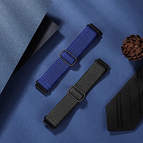 Image of Easuny 22mm Watch Bands Compatible for Samsung Galaxy Watch 3 45mm Band /Galaxy Watch 46mm /Gear S3 Frontier, Stretchy Adjustable Elastic Nylon Woven Loop Wristband for Men Women