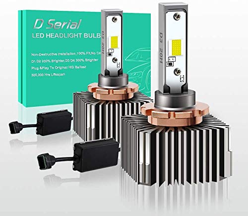 D3S LED Headlight Bulb-5500K White 110W 200% Brightness For Lander Rover D3S Xenon Bulb Replacement 100% Error Free,2 Pack