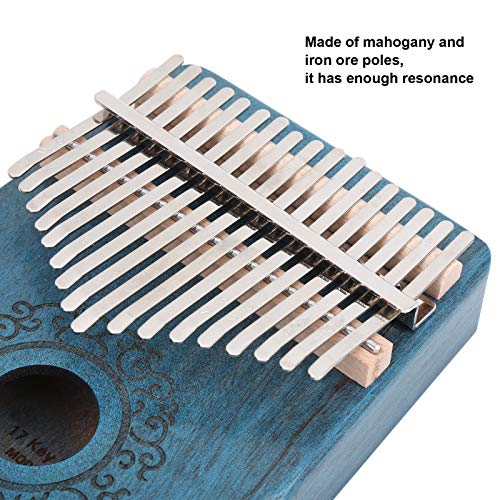 piano de dedo, kit Kalimba portátil, firme e quente maravilhoso para gravação (gradualmente azul, az