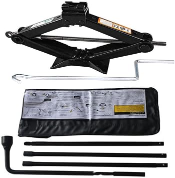 AUTOFU Spare Tire Tool Kit Set for GMC Chevrolet Silverado, 2 Tonne Scissor Jack and Wheel Wrench Tools Handle Lug Nut, OEM 22969377,20782708,22925285,20782706,22969370,15854614