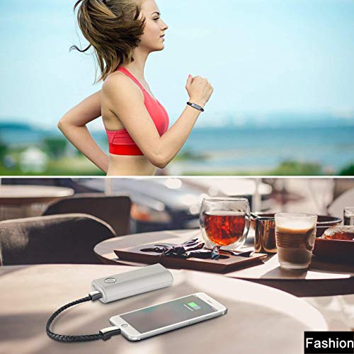 Short Type C Charging Cable Portable Fashion Bracelet Charger 8.9in Personality Punk Braided Leather Wrist Data Transfer Cord for Huawei Samsung Galaxy LG Android4