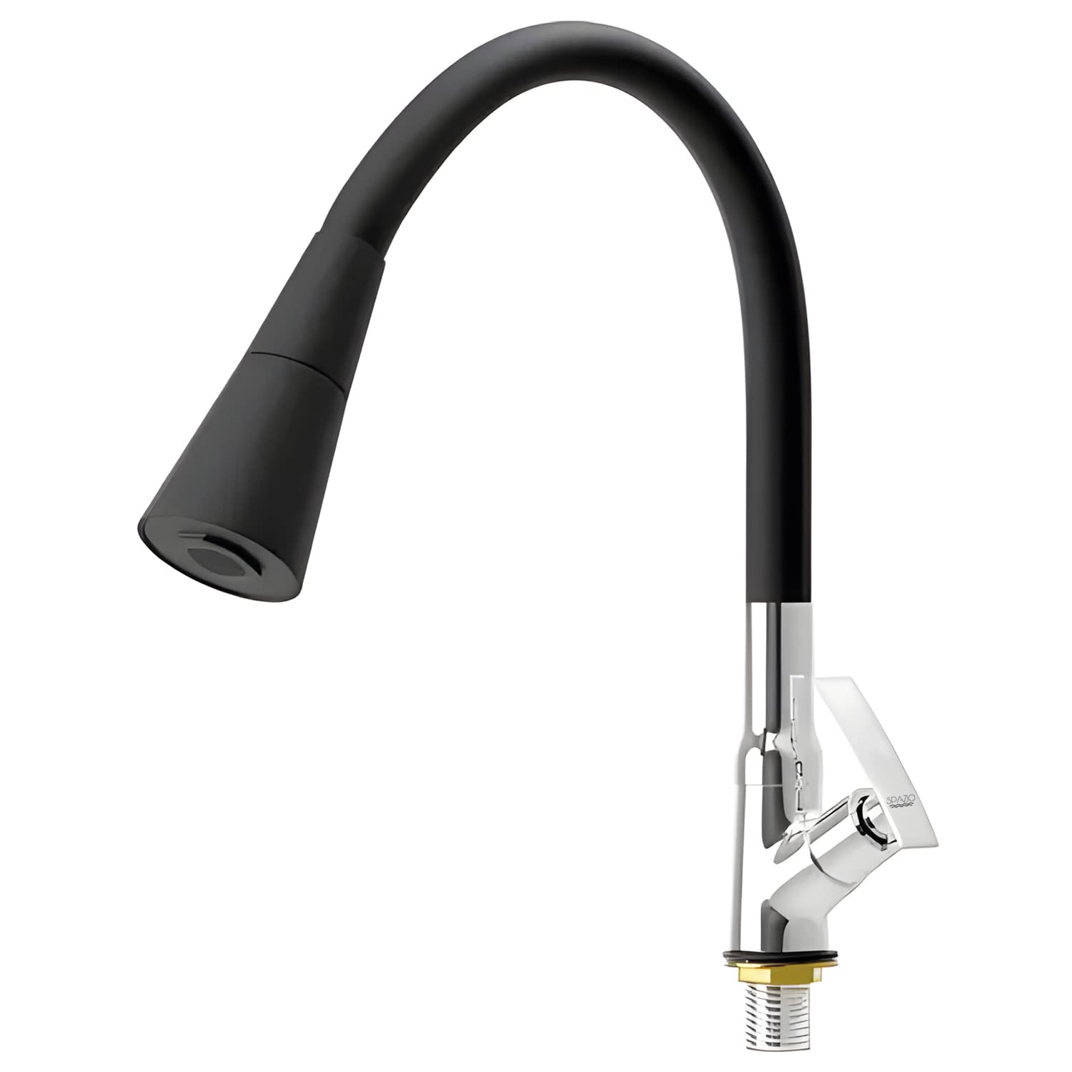 SPAZIO Pulse Flexible Brass Swan Neck with 360 Degree Flexible Silicon Hose & Dual Flow Pattern, Hot/Cold Water for Kitchen Sink, Wash Basin Faucets Taps Chrome Finish Silver Plated Pillar Cock (B0BYK7BR53) Amazon Price History, Amazon Price Tracker