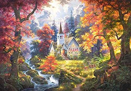 Fall Diamond Painting, Fairy Castle Diamond Art Kits for Adults Beginner, 12x16inch 5D Diamond Painting Kits Crafts Wall Decor, Christmas Fall Gifts for Women Girls Family