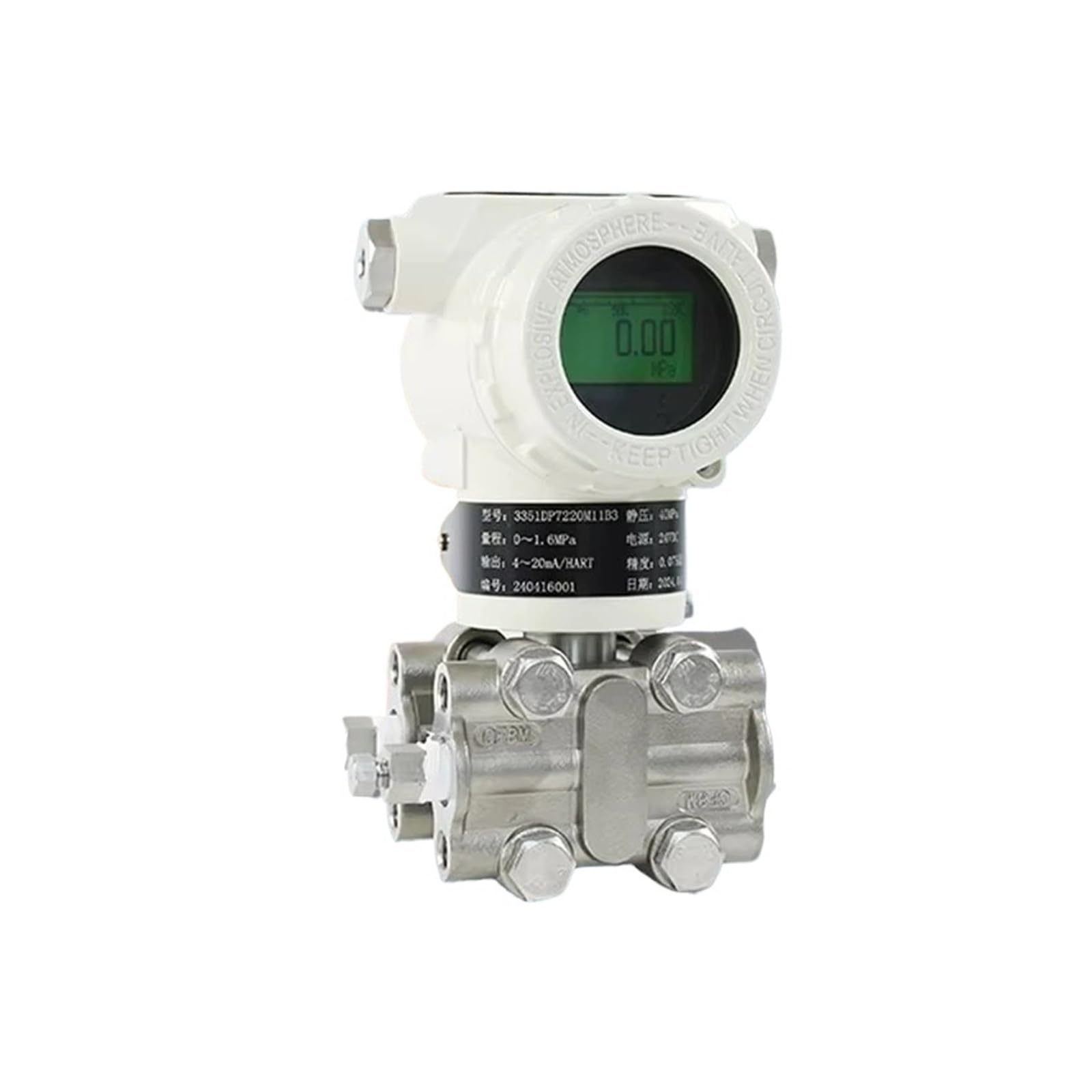 Transmetteur de pression industriel, 0-1kpa-3mpa, numérique, capteur différentielle intégré