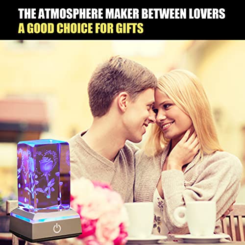 Gifts for Women, 3D Rose K9 Crystal Ball Creative Night Light, Luxurious and Beautiful,Valentine's Day, Birthdays, Anniversaries, Etc,for Wife,Girlfriend,The Gift of Expressing a Hobby - Image 5