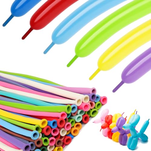 Image of Animal Balloons - 260 Long Balloons for Balloon Animals & Twisting, 100Pcs