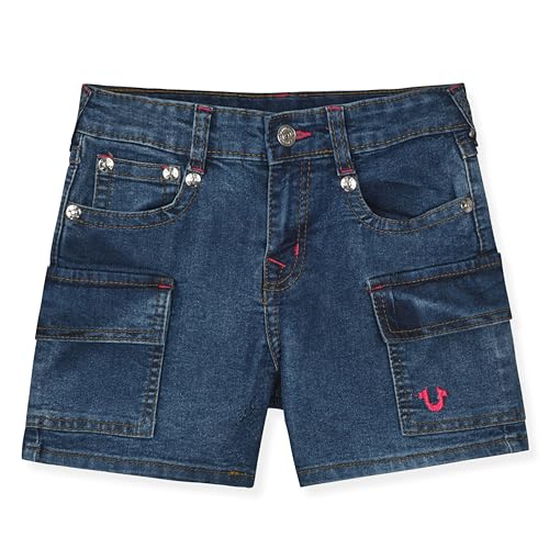 Image of True Religion Girls Jeans Shorts Set Girls Denim Short and Fashion Tee Shirt Clothing Set for Kids