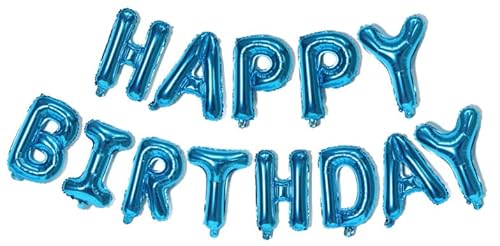DAZAKA Palloncini Happy Birthday Blu,Foil